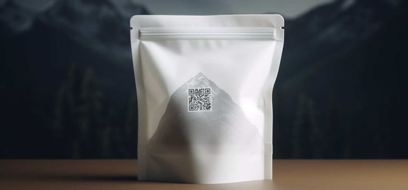 qr codes stand up pouch